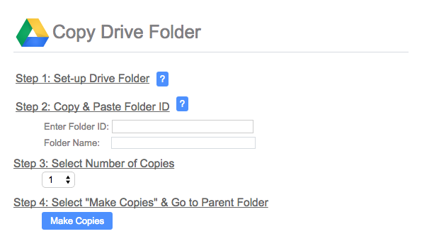 Google Copy Drive Folder